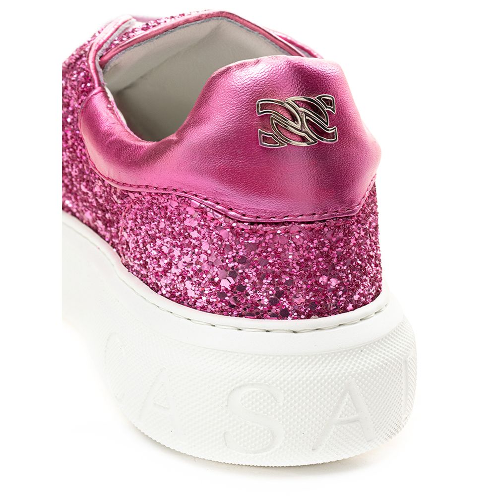Casadei Fuchsia Leather Elegance Sneakers Glam Steals