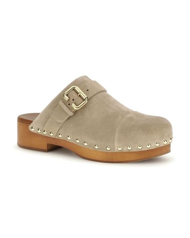 Chloé Beige Calf Leather Bos Taurus Clogs Flats