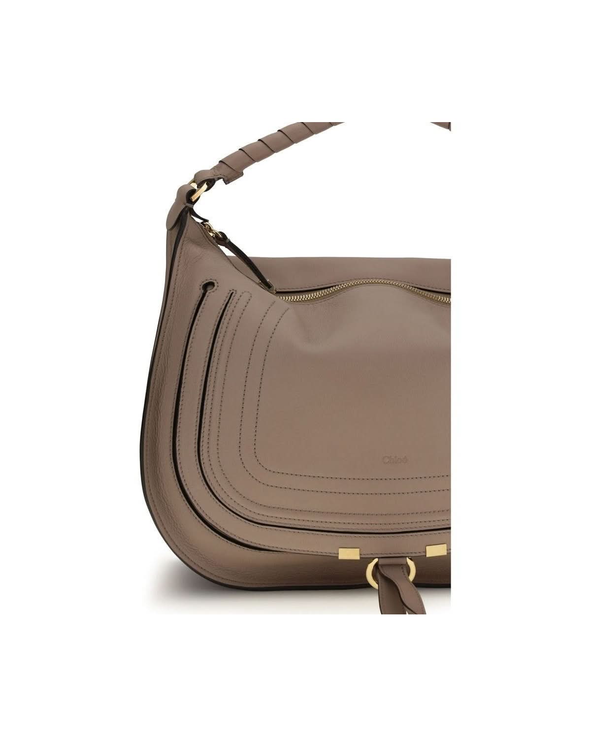 Chloé Beige Calf Leather Bos Taurus Shoulder Bag