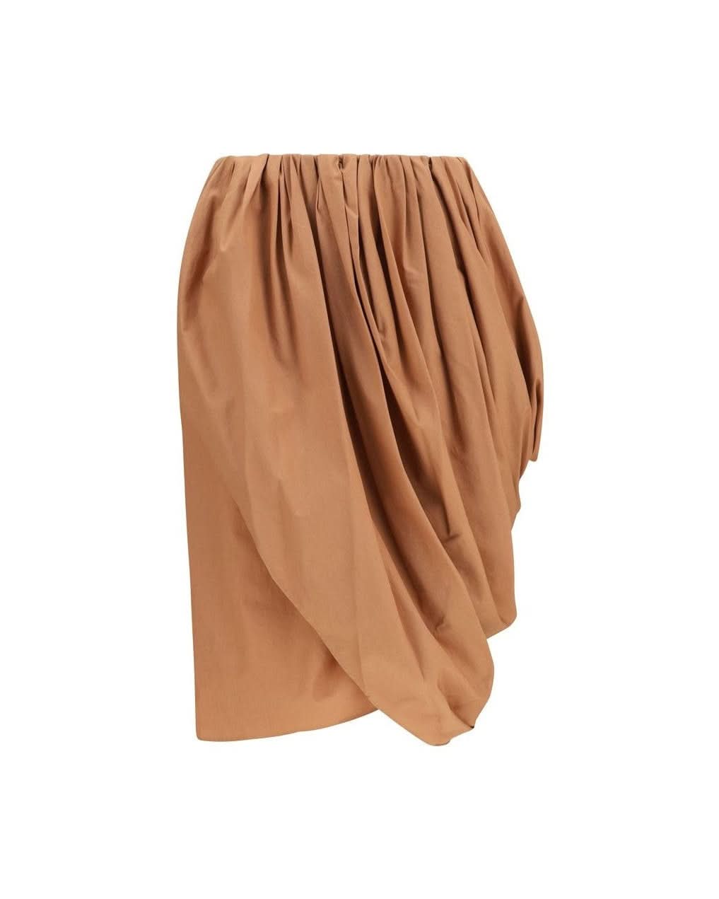 Chloé Beige Cotton Midi Skirt Glam Steals