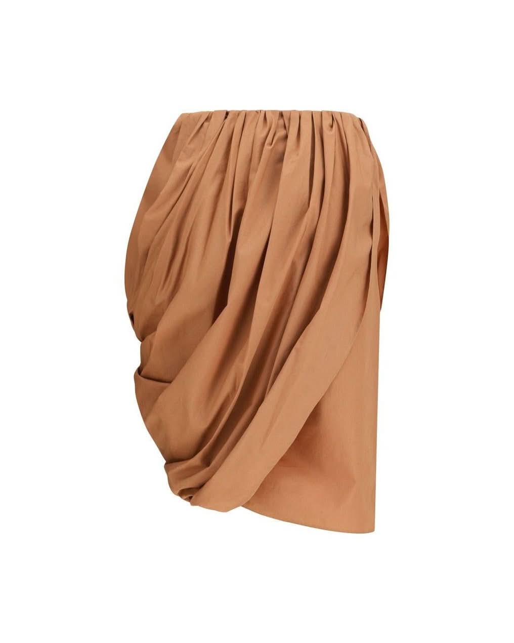 Chloé Beige Cotton Midi Skirt Glam Steals