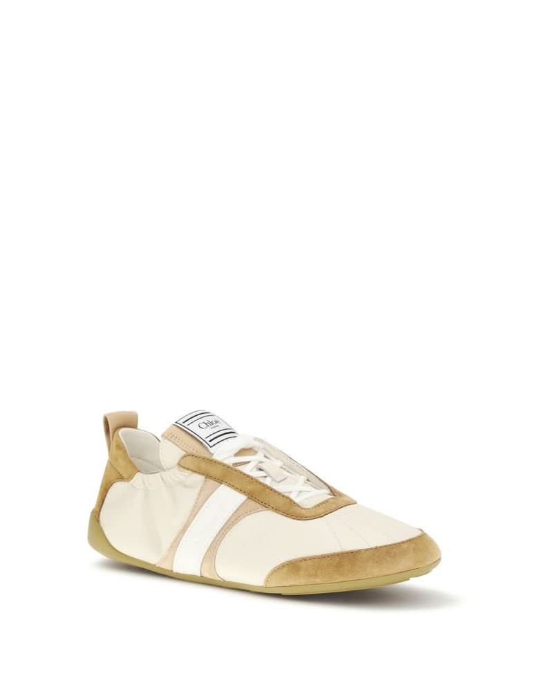 Chloé Beige Goatskin Athletic Sneakers Glam Steals