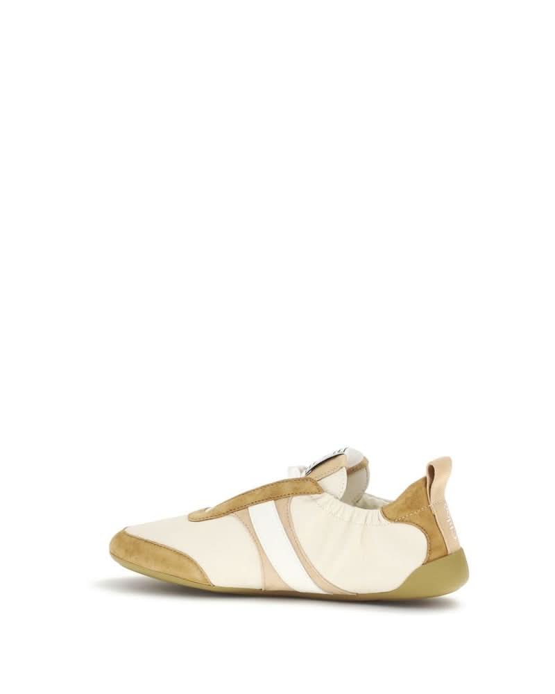 Chloé Beige Goatskin Athletic Sneakers Glam Steals