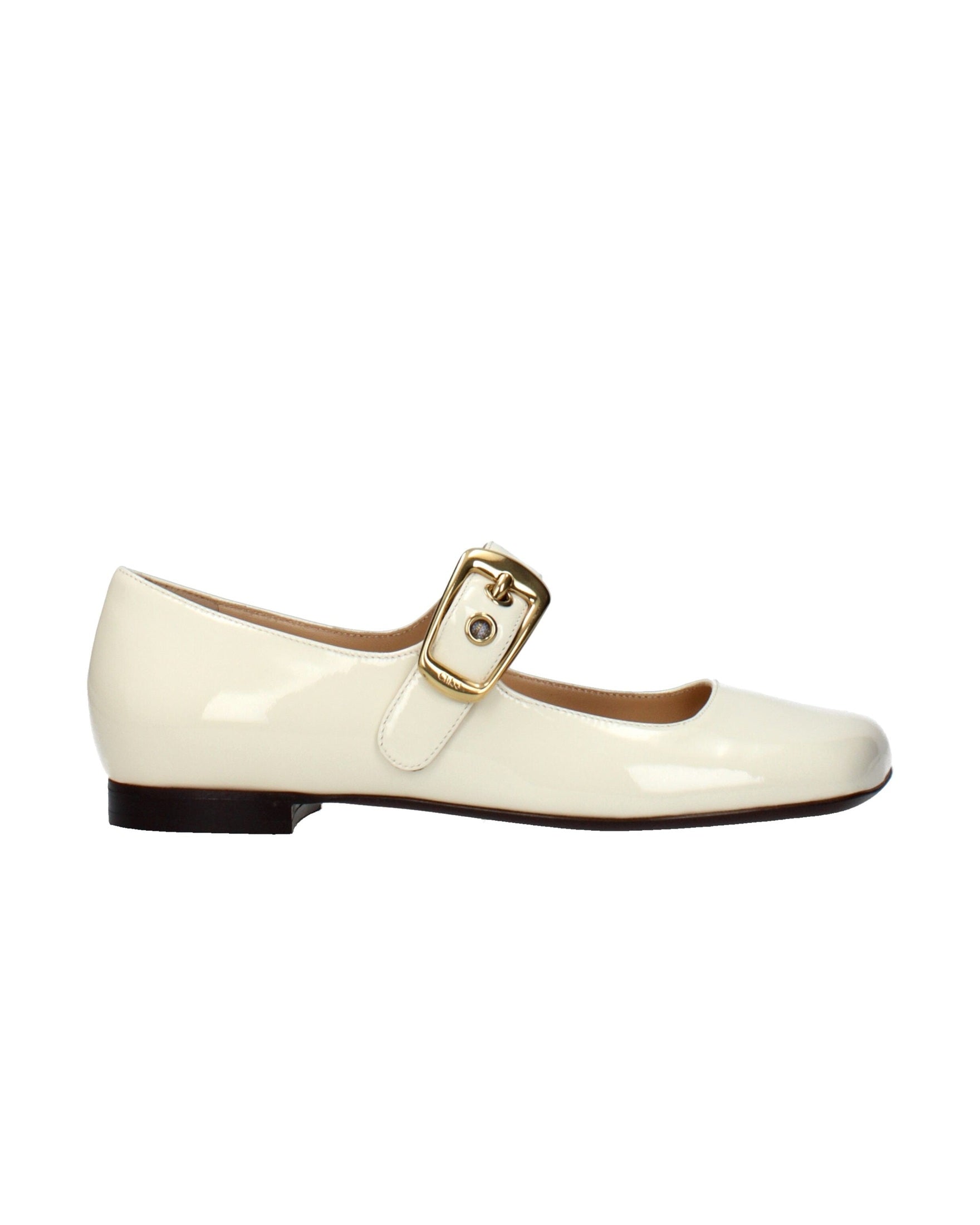 Chloé Beige Leather Ballet Flats Glam Steals