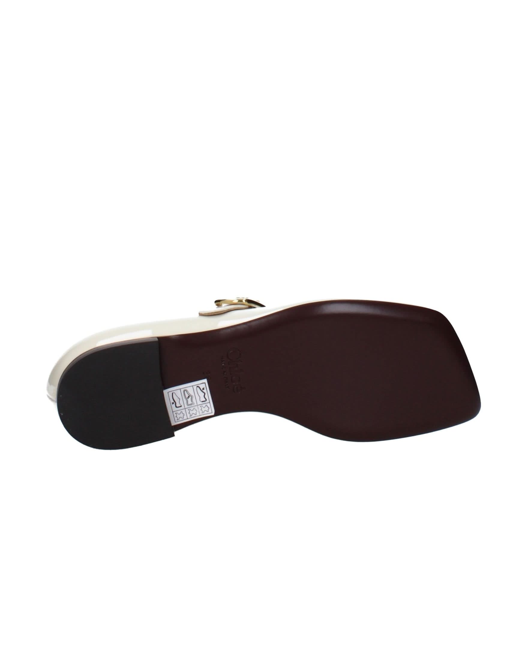 Chloé Beige Leather Ballet Flats Flats