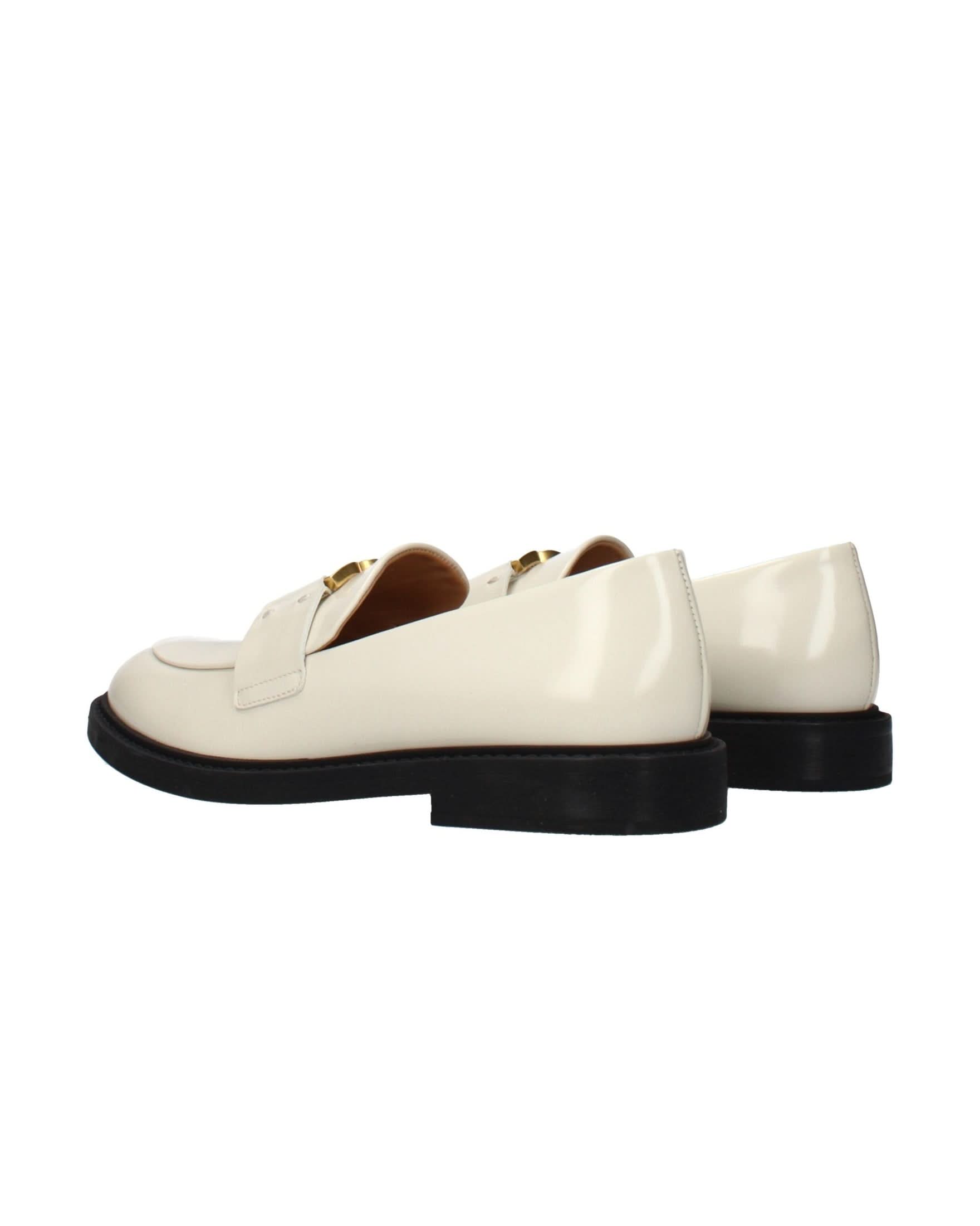 Chloé Beige Leather Slip On Loafers Flats