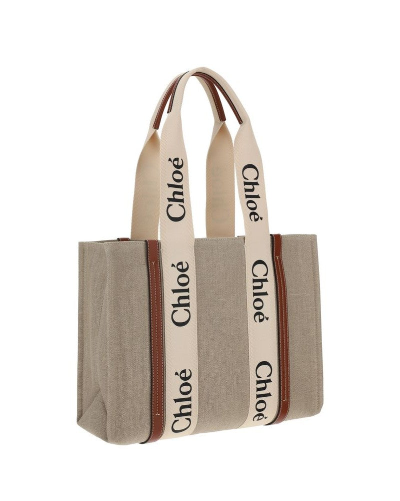 Chloé Beige Linen Handbag Glam Steals