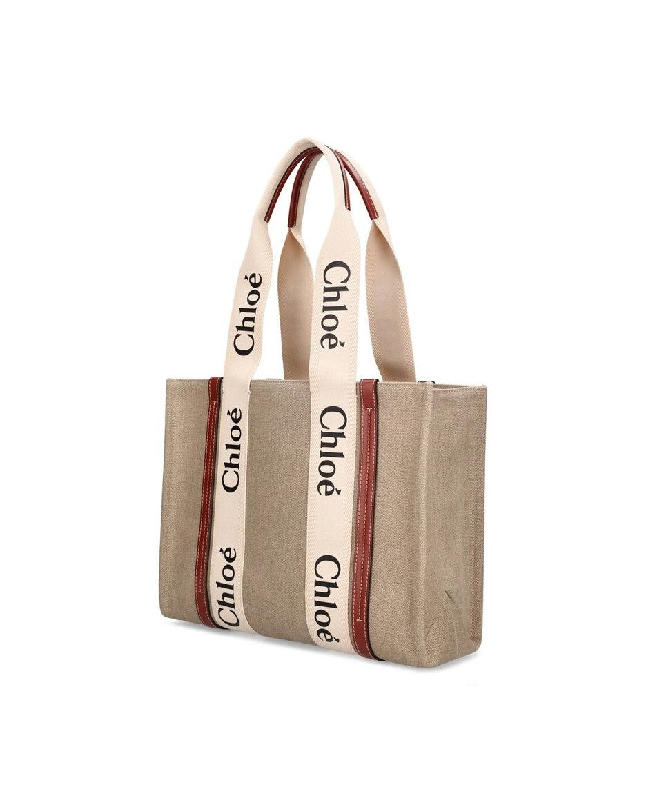 Chloé Beige Linen Tote Bag Glam Steals