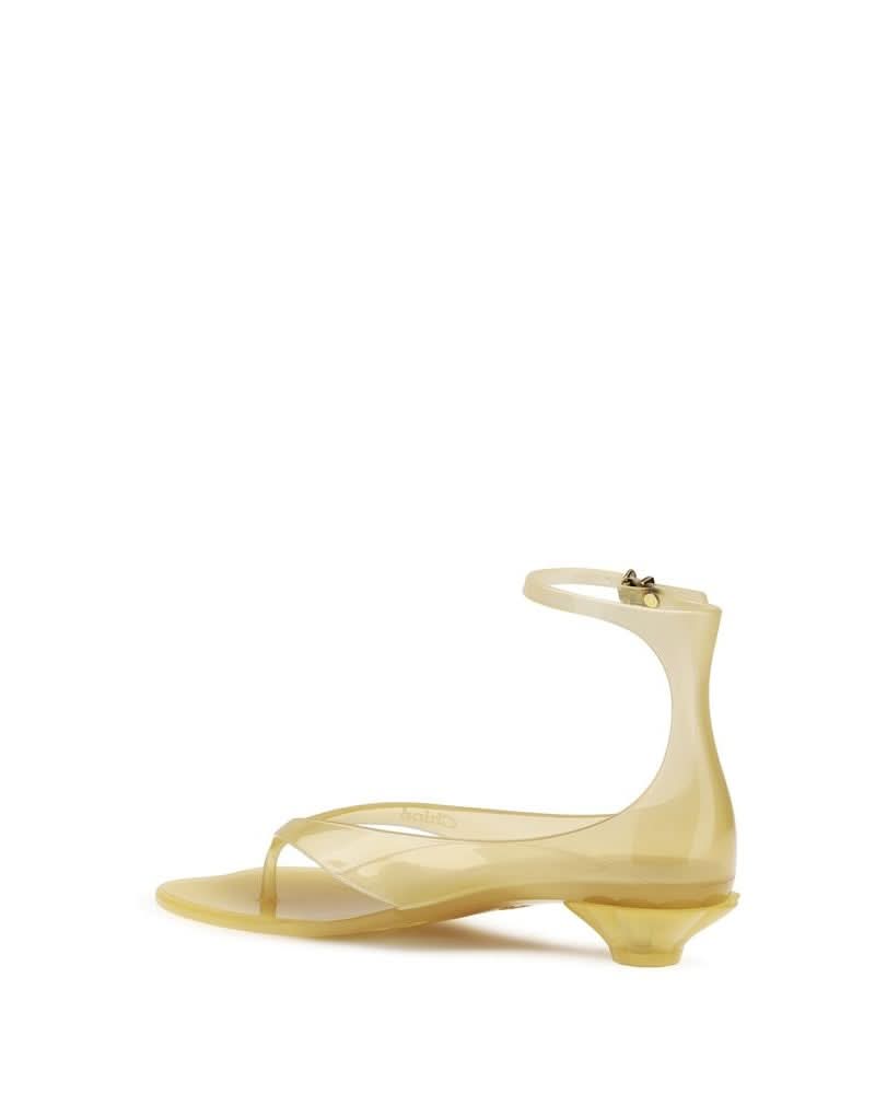 Chloé Beige Polyurethane Flat Sandals Glam Steals