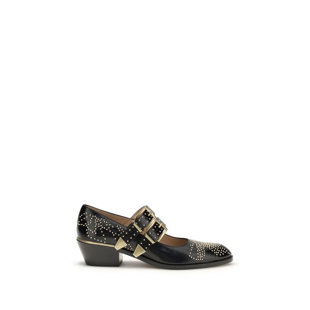 Chloé Black Calf Leather Bos Taurus Ballet Flats Glam Steals