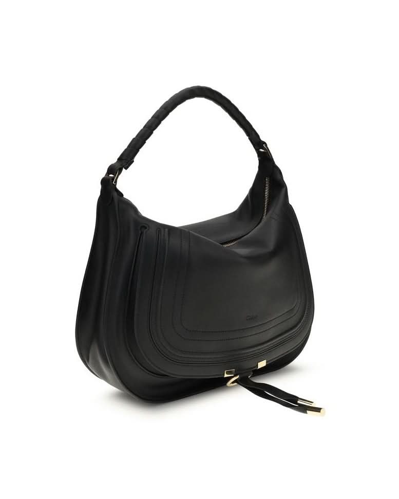 Chloé Black Calf Leather Bos Taurus Shoulder Bag Shoulder Bags