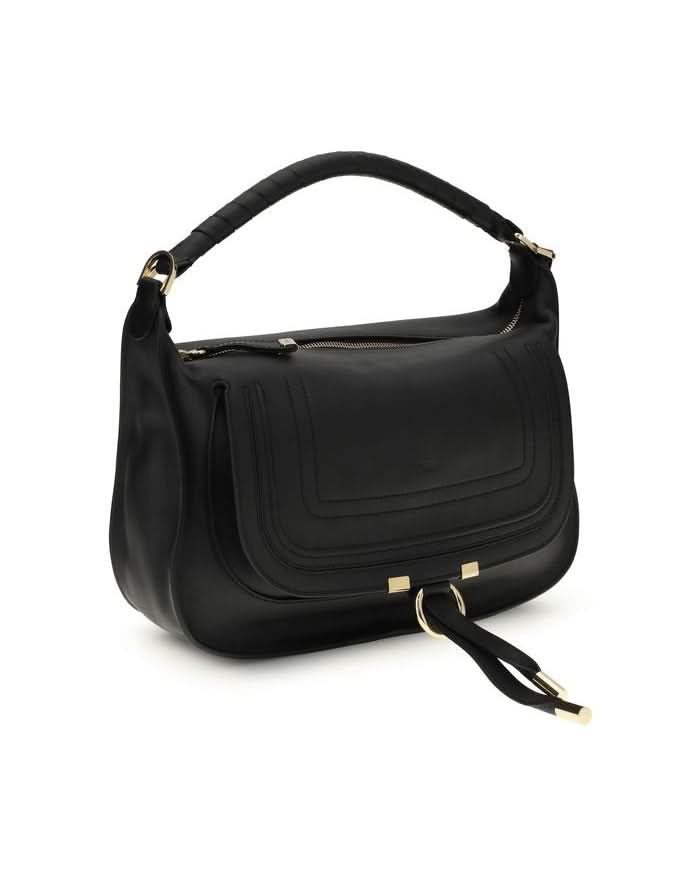 Chloé Black Calf Leather Bos Taurus Shoulder Bag Shoulder Bags