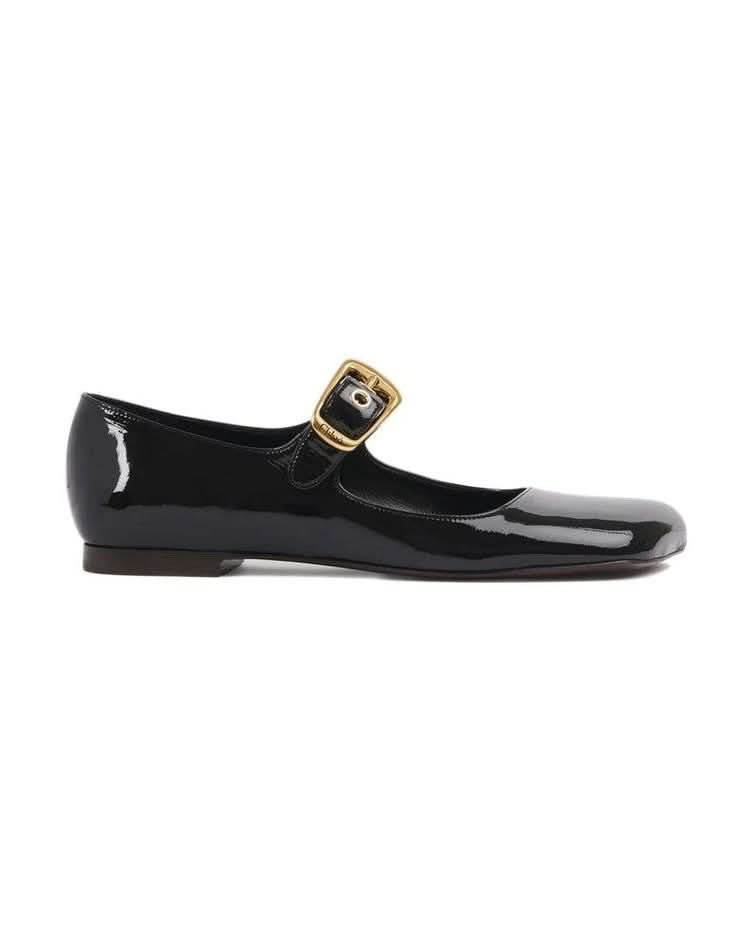 Chloé Black Calfskin Ballet Flats Flats