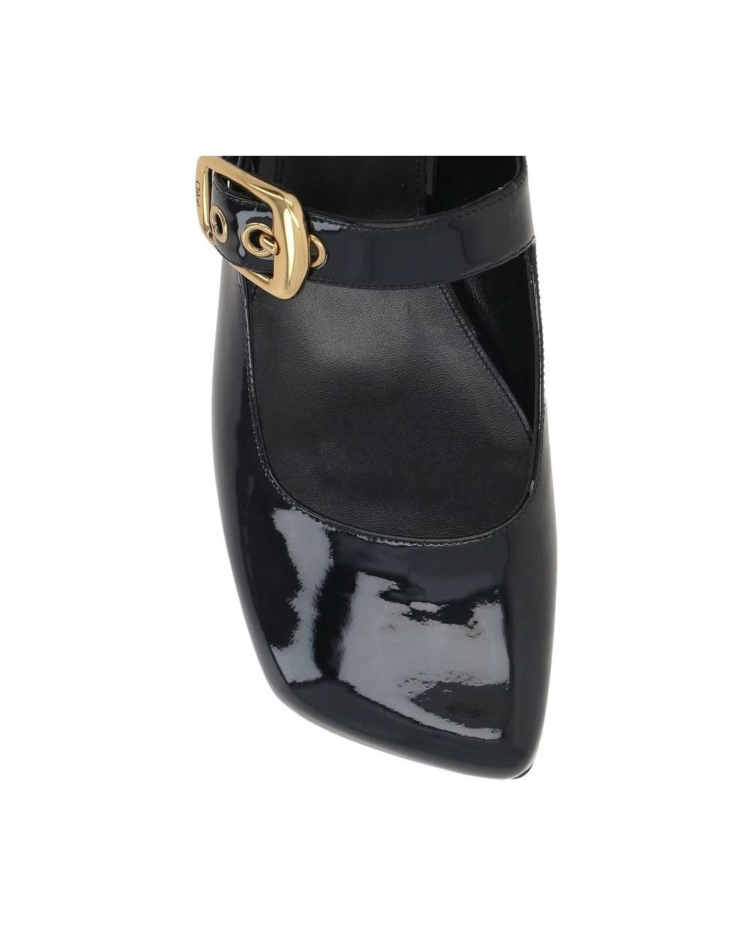 Chloé Black Calfskin Ballet Flats Flats