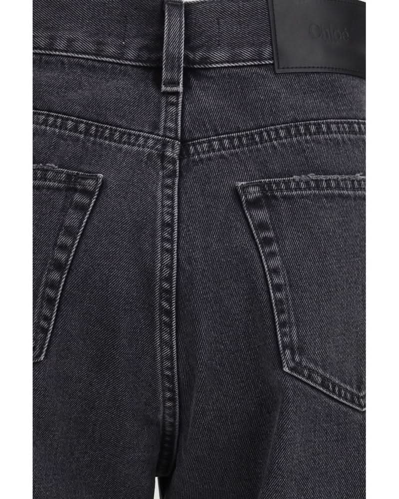 Chloé Black Cotton Cropped Jeans Jeans