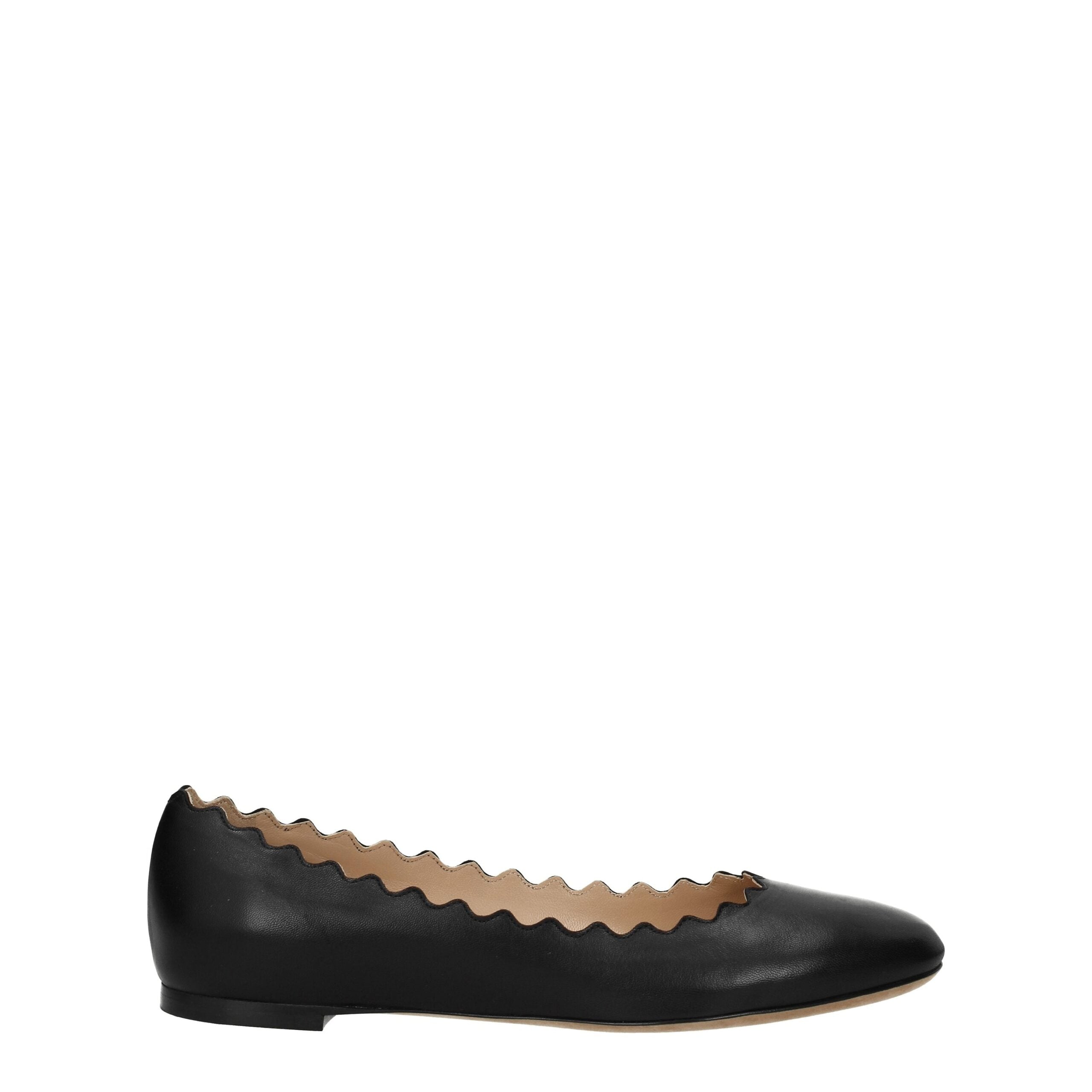 Chloé Black Leather Ballet Flats Glam Steals