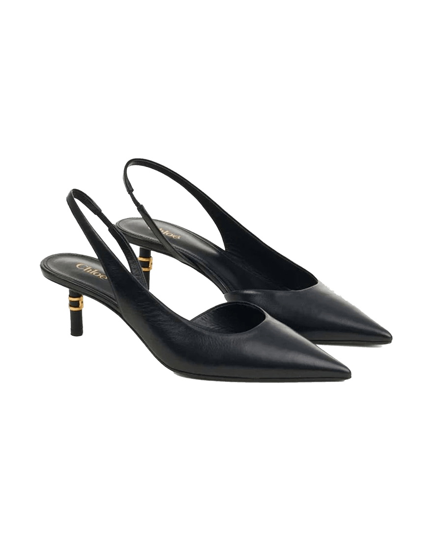 Chloé Black Leather Heels Glam Steals