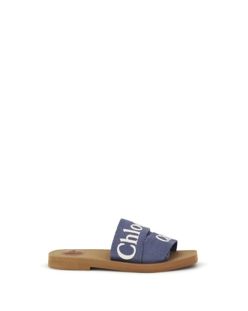 Chloé Blue Cotton Sandals Glam Steals