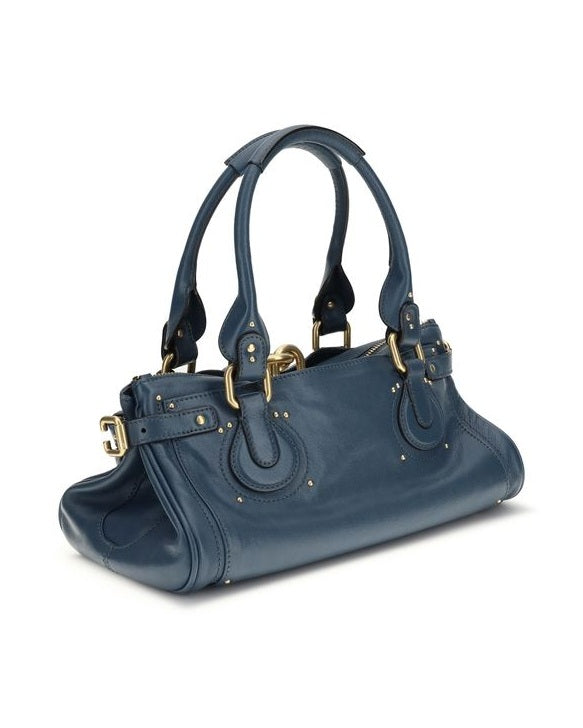 Chloé Blue Leather Buffalo Shoulder Bag Glam Steals