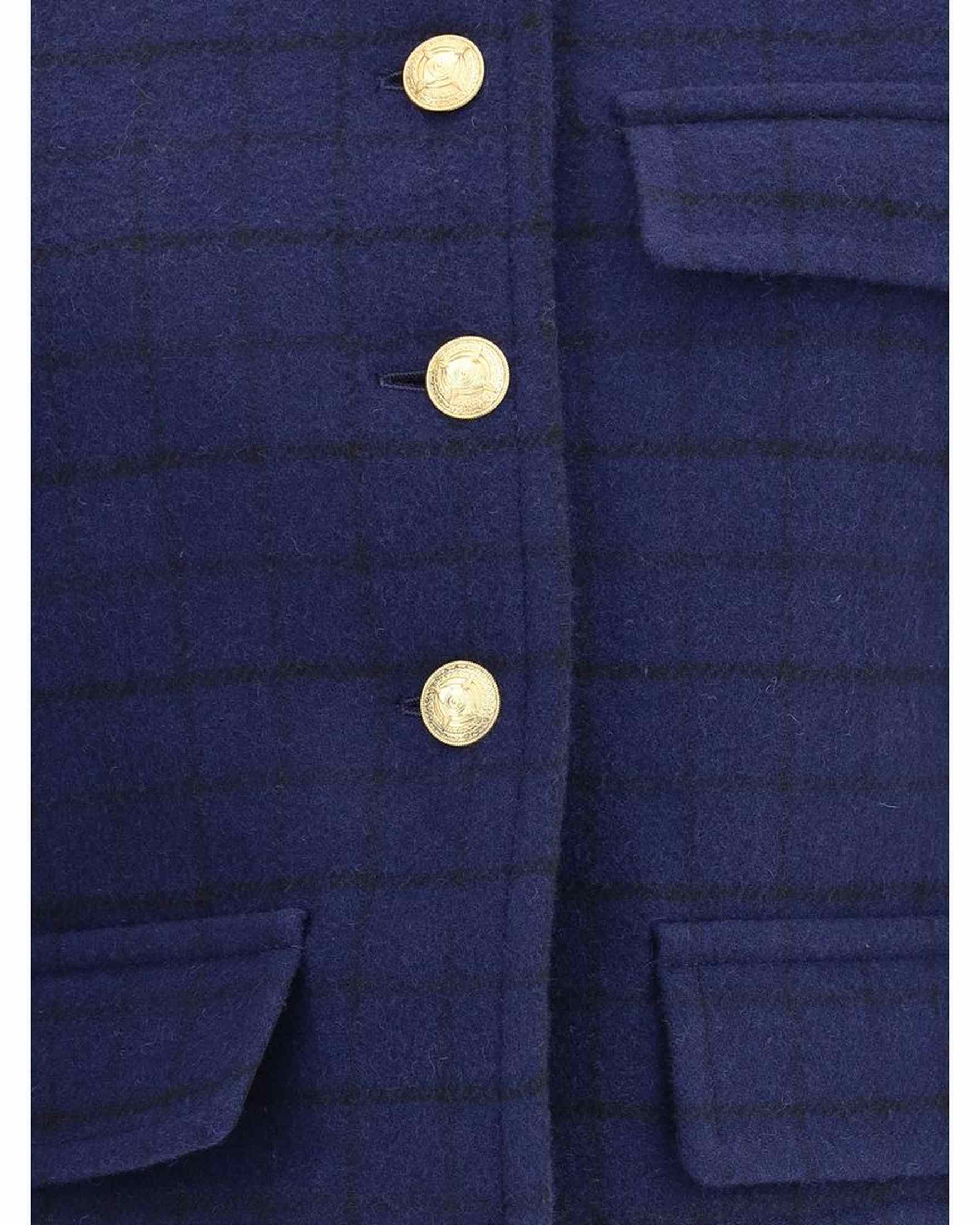 Chloé Boxy Jacket In Wool Plaid Glam Steals