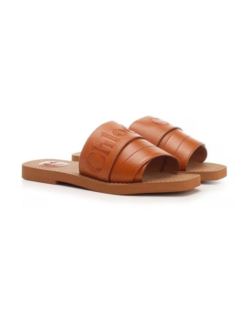 Chloé Brown Calfskin Sandals Glam Steals