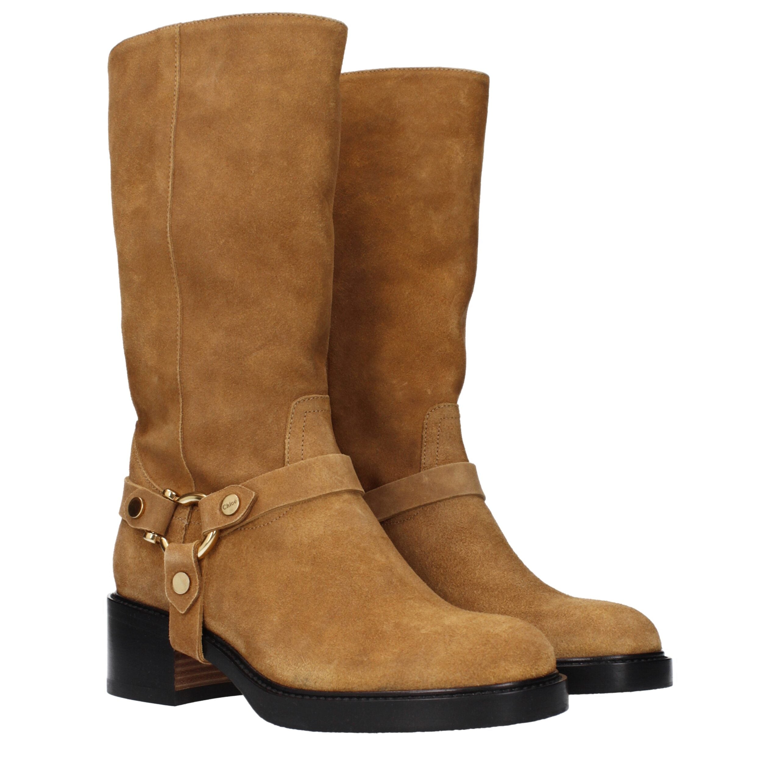 Chloé Brown Leather Ankle Boots Glam Steals