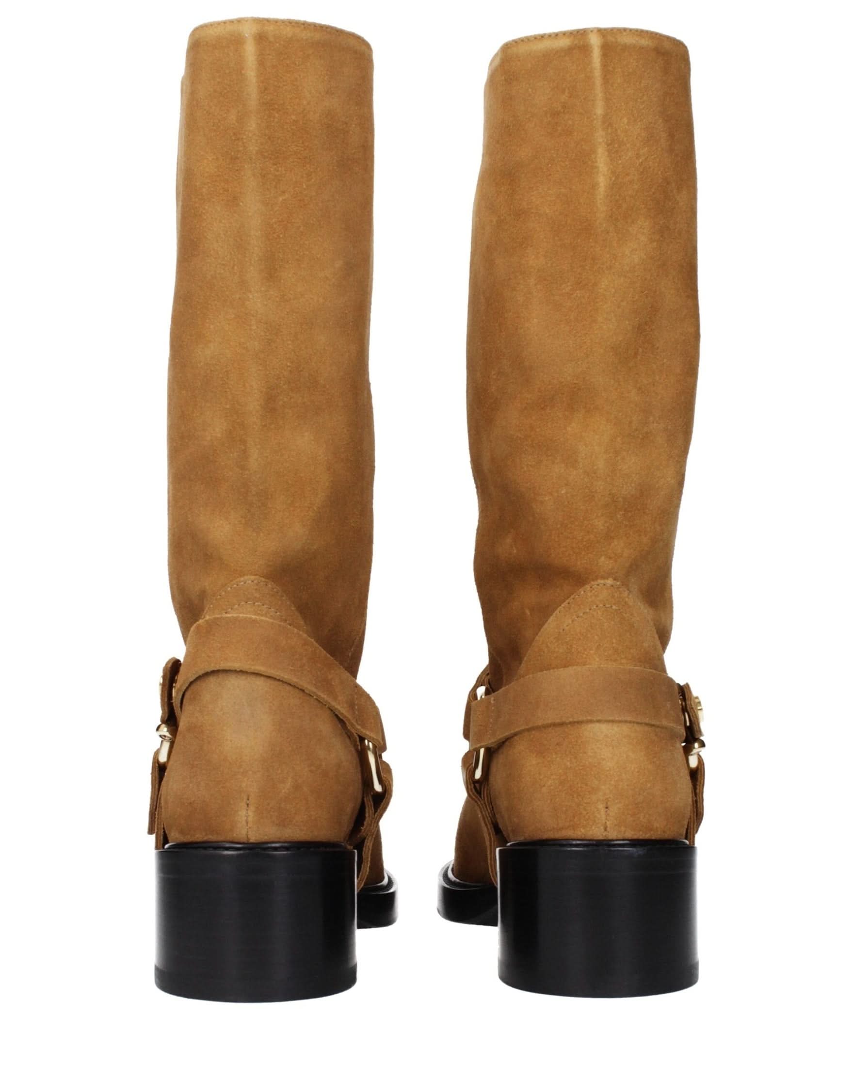 Chloé Brown Leather Ankle Boots Boots