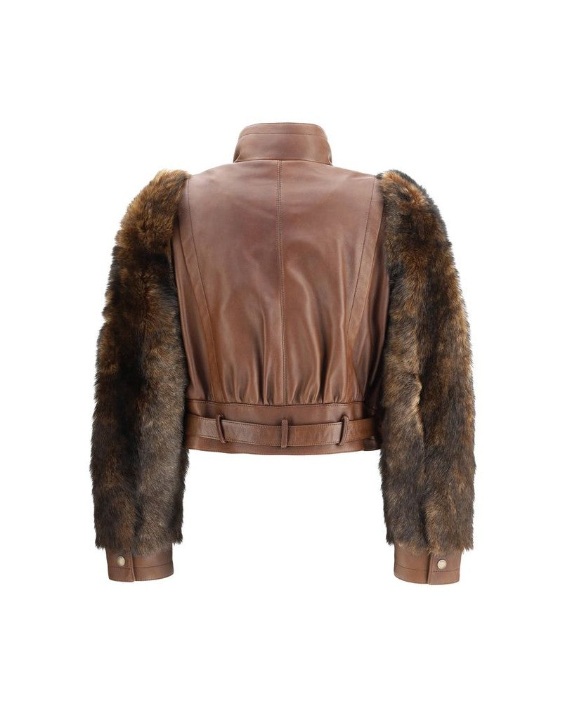 Chloé Brown Leather Jacket Glam Steals