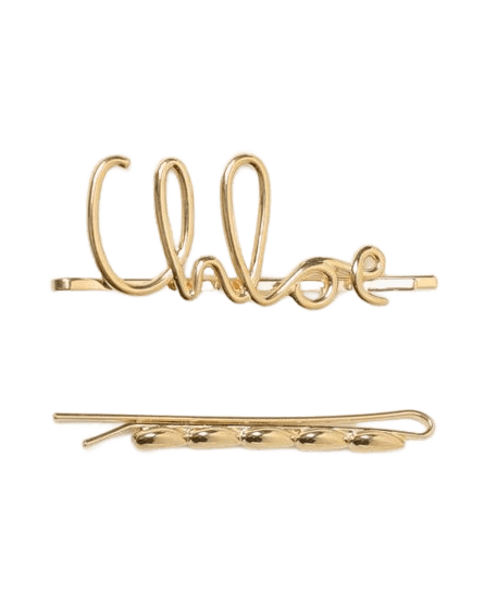 Chloé Brown Metal Hair Clip Glam Steals