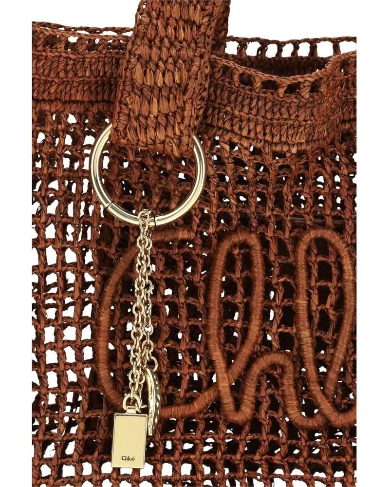 Chloé Brown Raffia Shoulder Bag Glam Steals