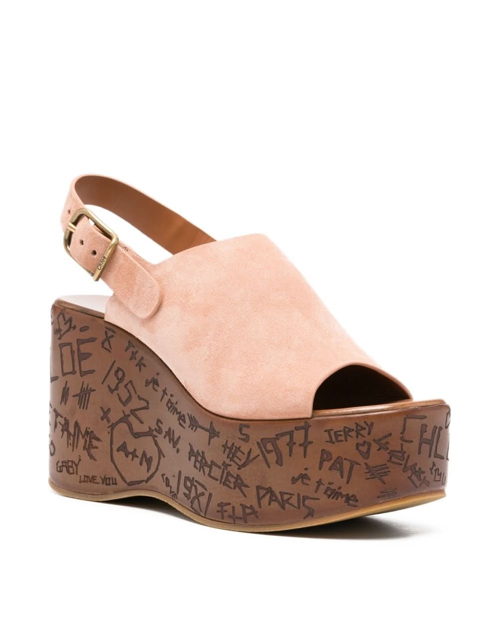 Chloé Maxime Wedge Sandals Glam Steals