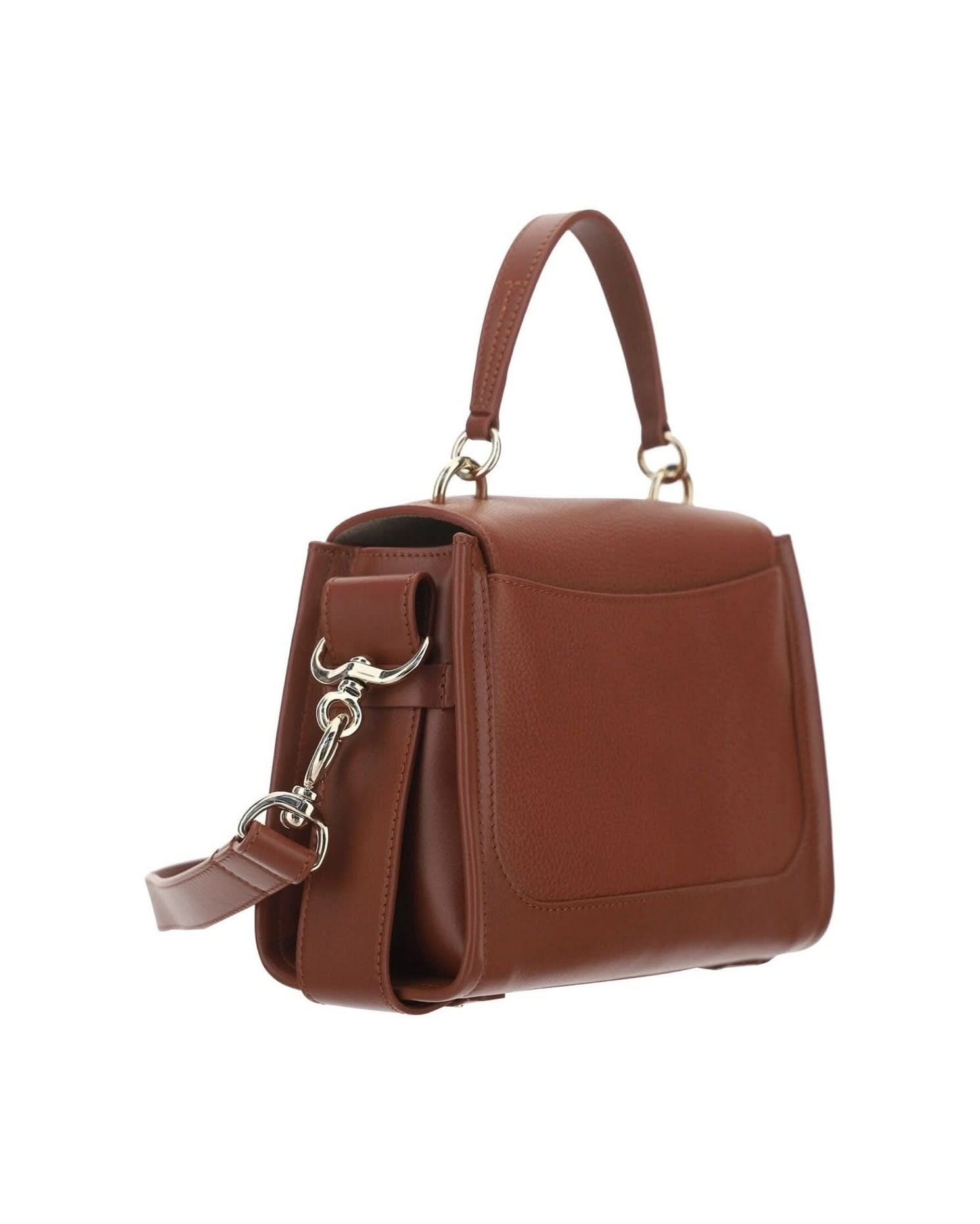 Chloé Elegant Brown Sepia Calfskin Shoulder Handbag Shoulder Bags