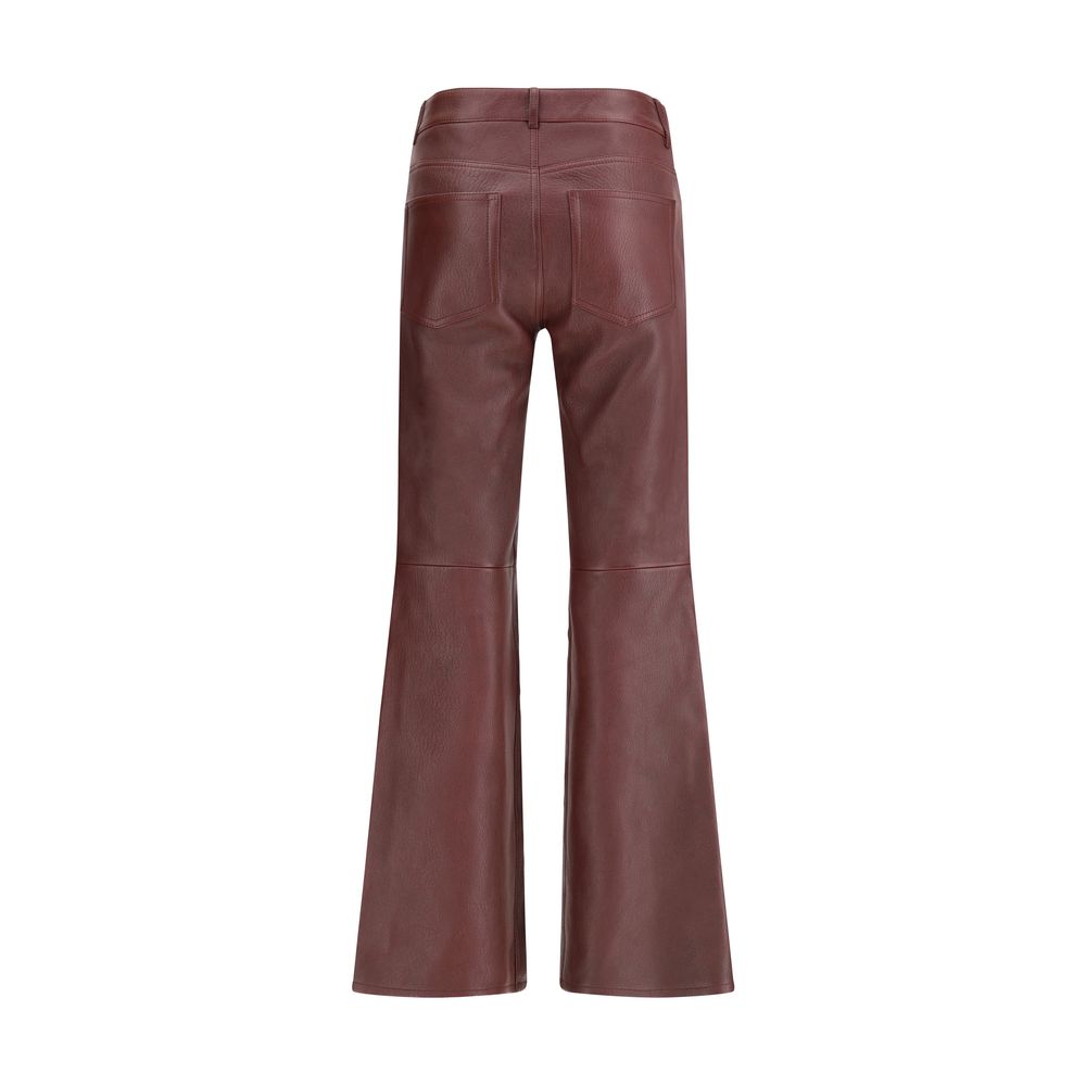 Chloé Leather Bordeaux Pant Glam Steals
