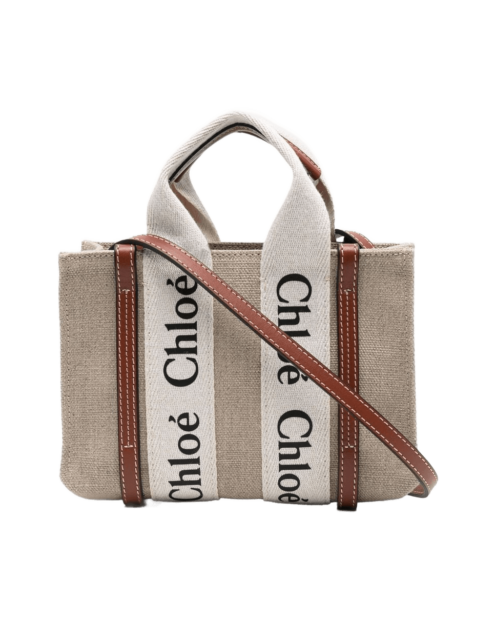 Chloé Linen Woody Small Tote Bag Glam Steals