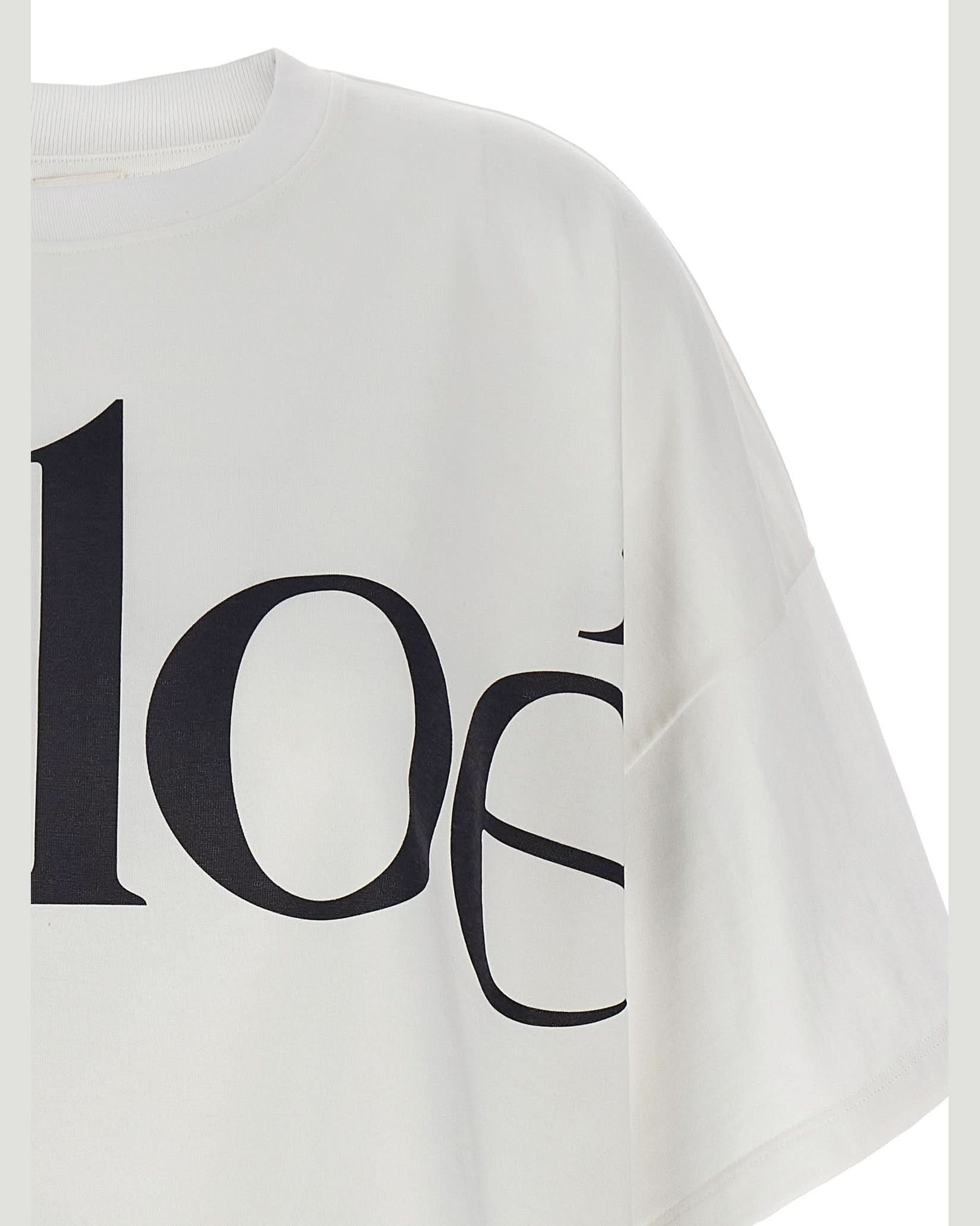 Chloé Logo Crop T-shirt Glam Steals