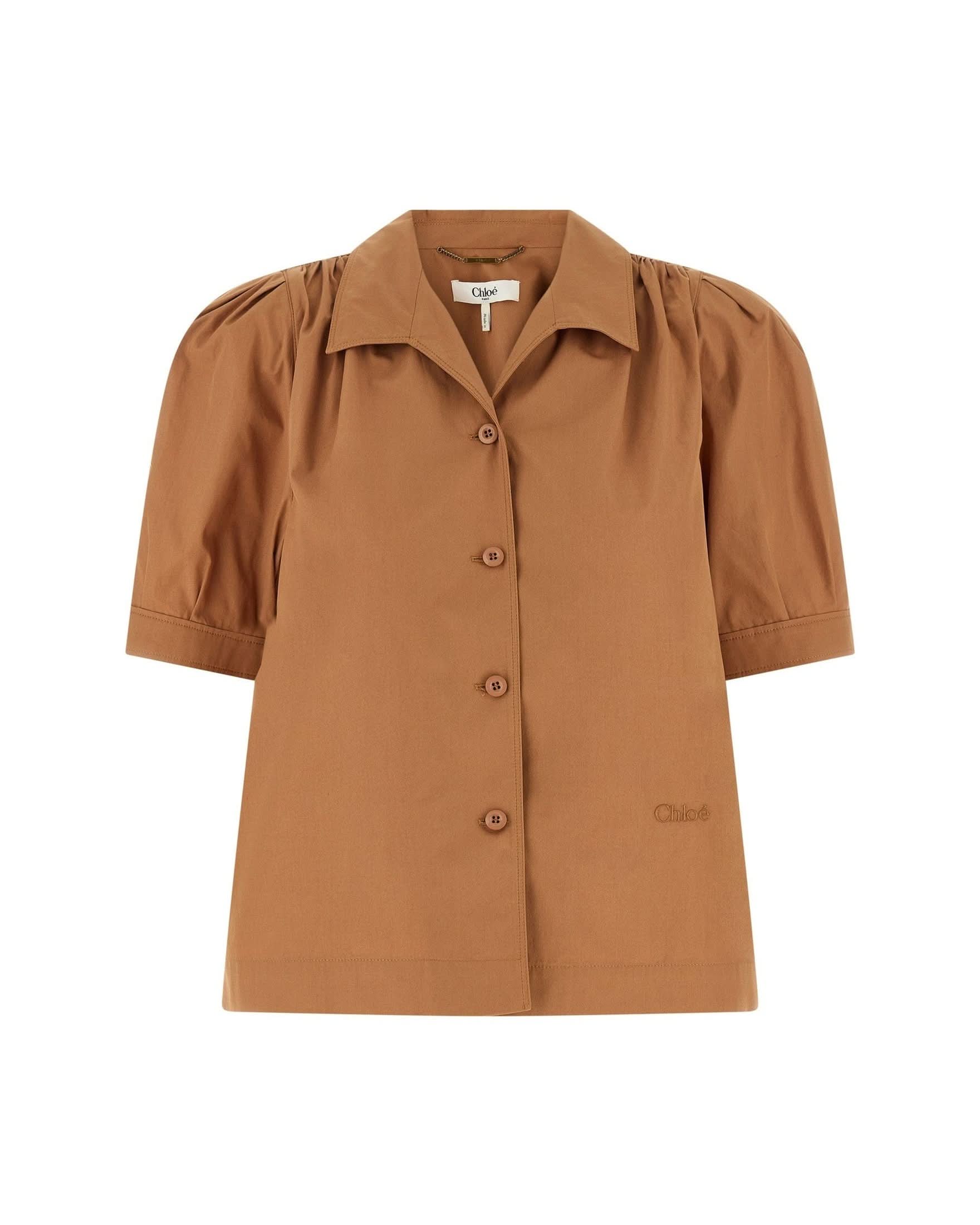 Chloé Logo Embroidery Shirt Glam Steals