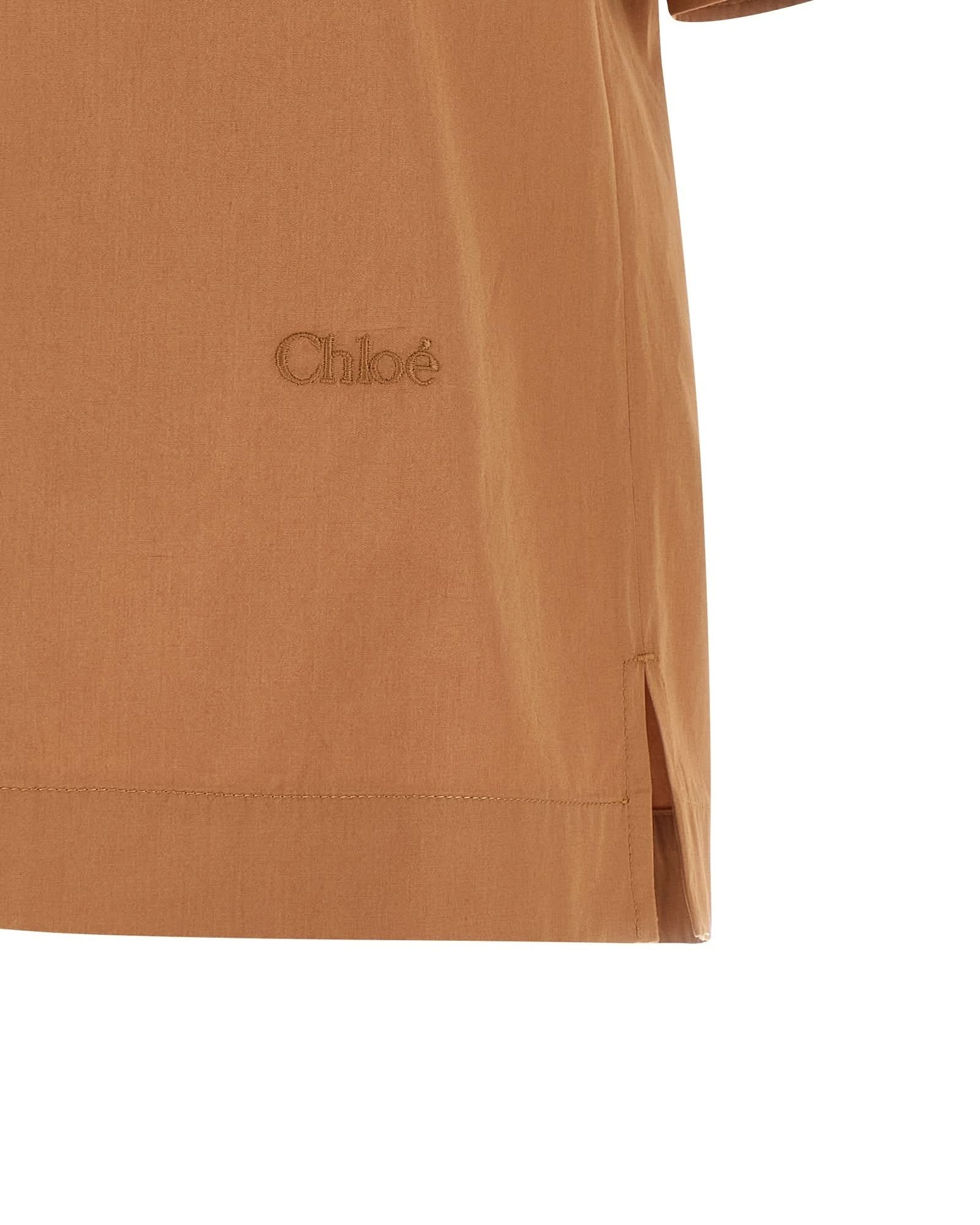 Chloé Logo Embroidery Shirt Glam Steals