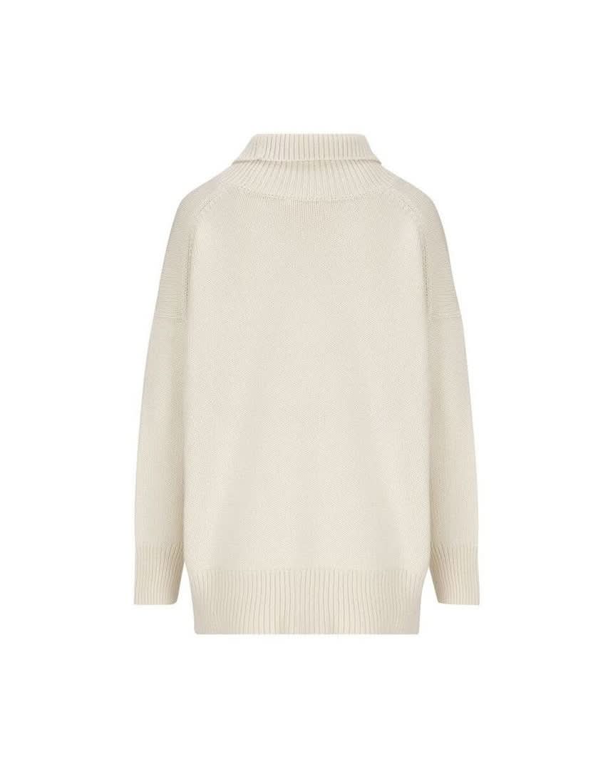 Chloé White Cashmere Turtleneck Sweatshirt