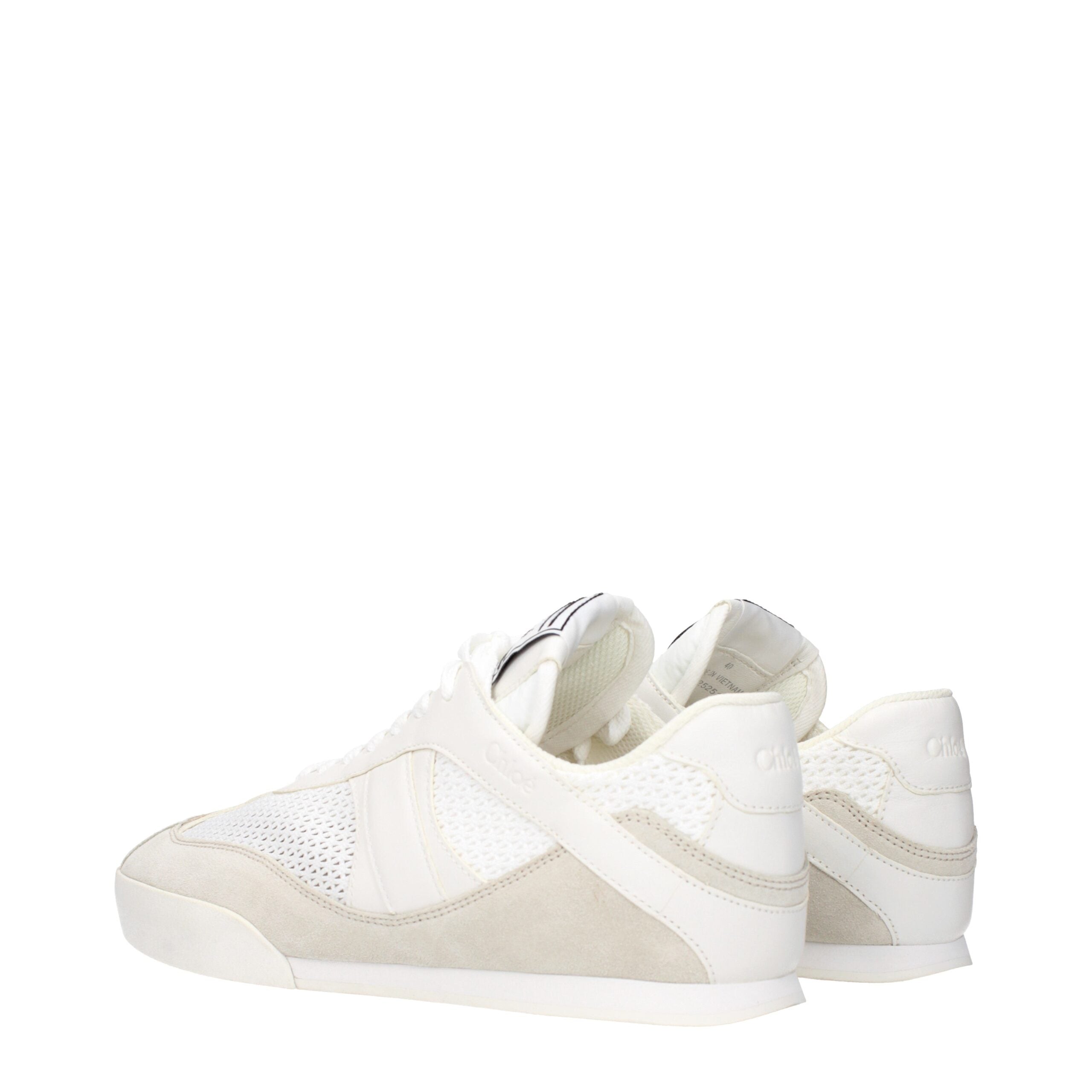 Chloé White Fabric Low Top Glam Steals