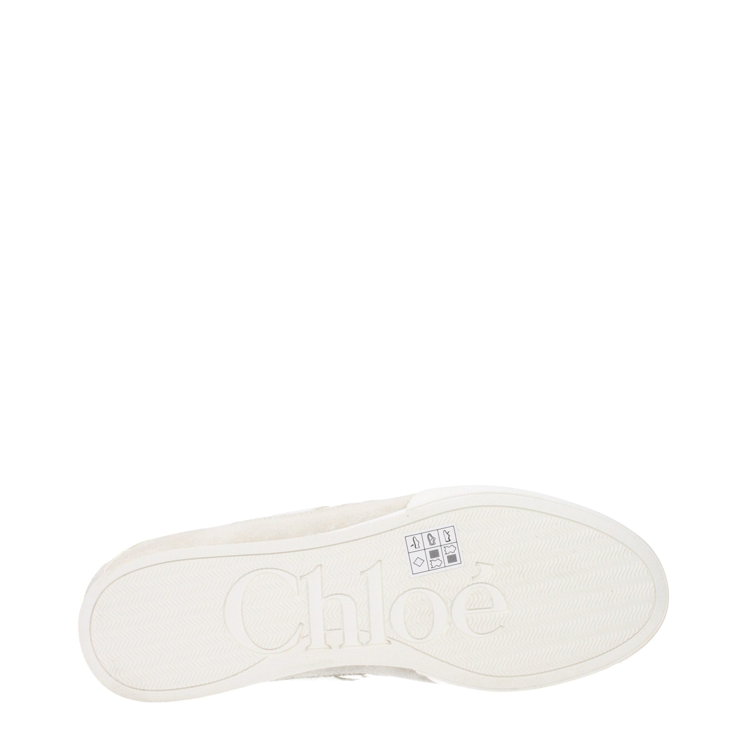 Chloé White Fabric Low Top Glam Steals