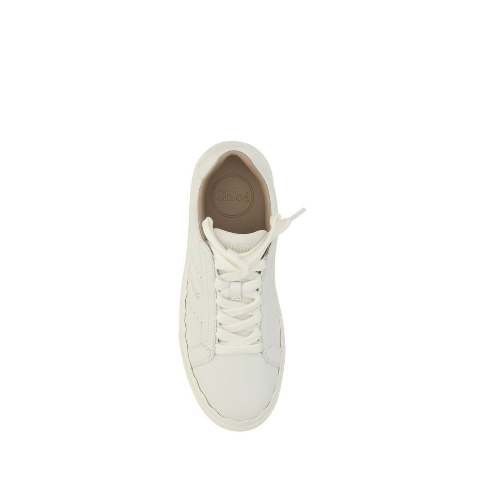 Chloé White Leather Sneakers Glam Steals