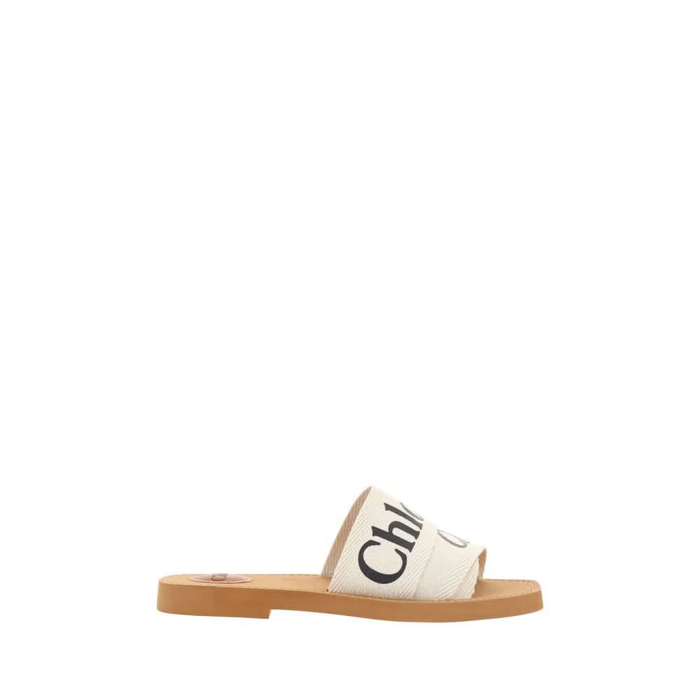 Chloé White Rubber Flat Sandals Glam Steals