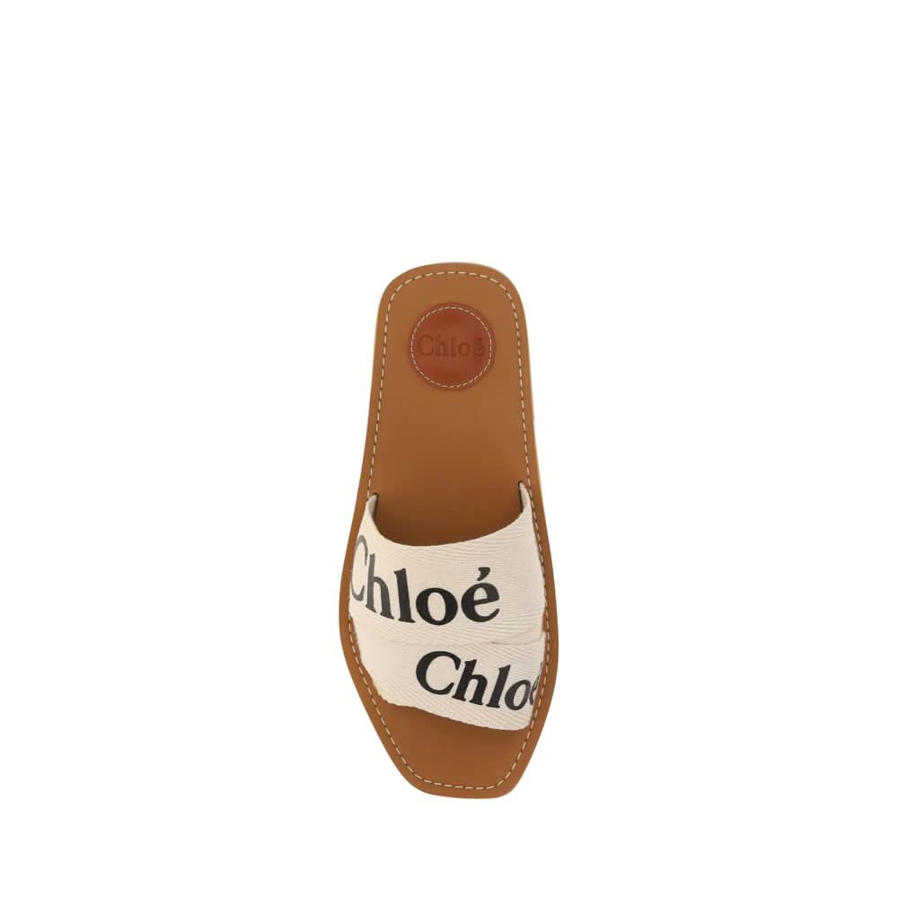 Chloé White Rubber Flat Sandals Glam Steals