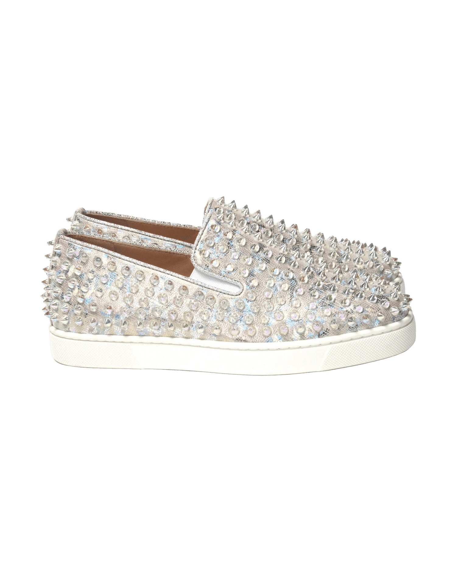 Christian Louboutin Ab/ Ab Roller Boat Woman Flat White Clear Sneaker Glam Steals