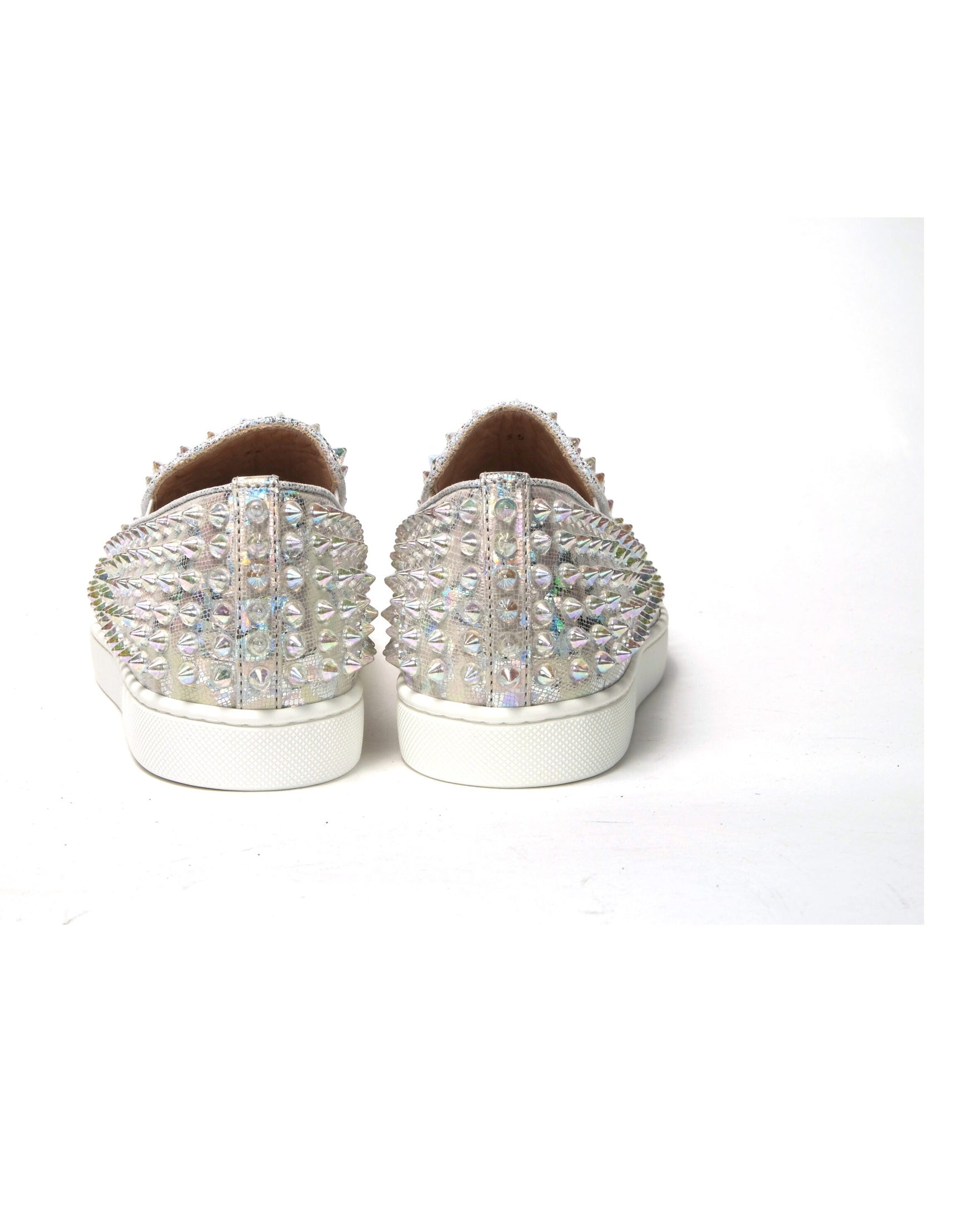 Christian Louboutin Ab/ Ab Roller Boat Woman Flat White Clear Sneaker Glam Steals