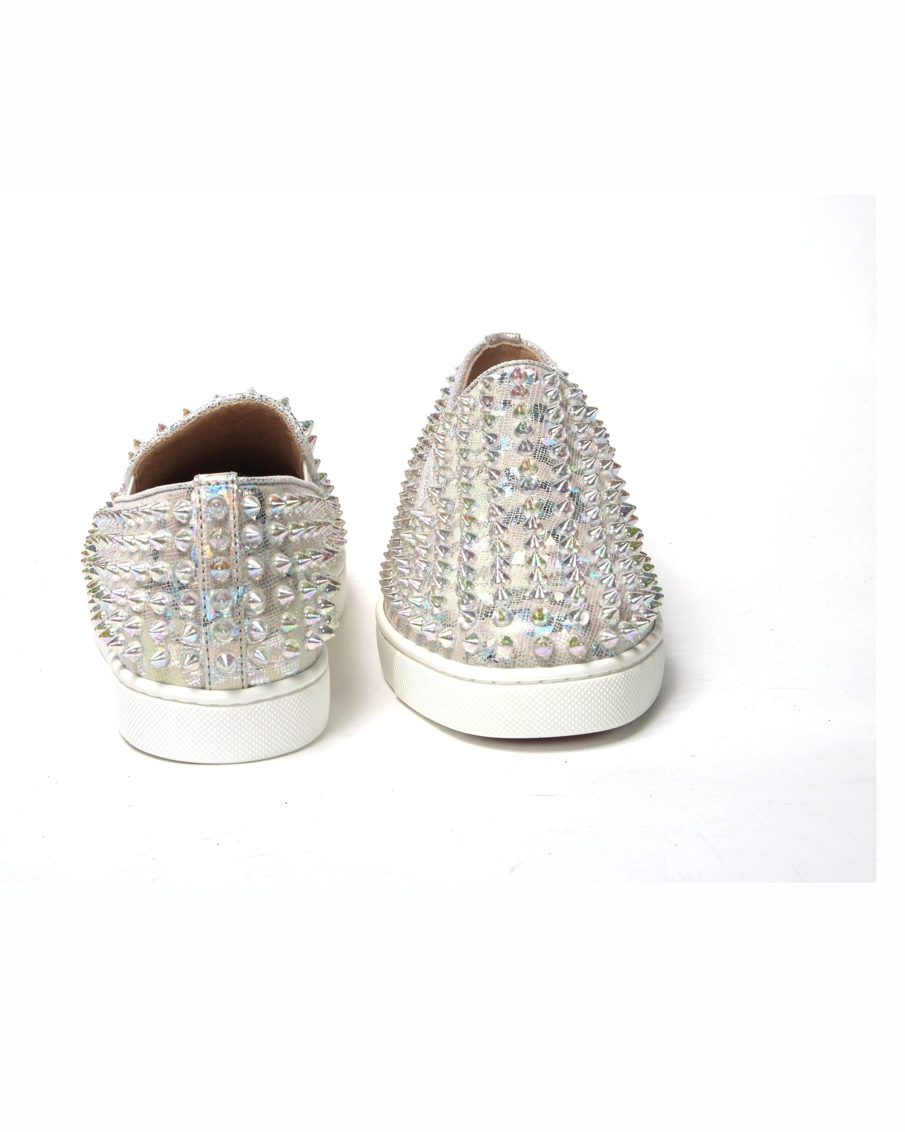 Christian Louboutin Ab/ Ab Roller Boat Woman Flat White Clear Sneaker Glam Steals