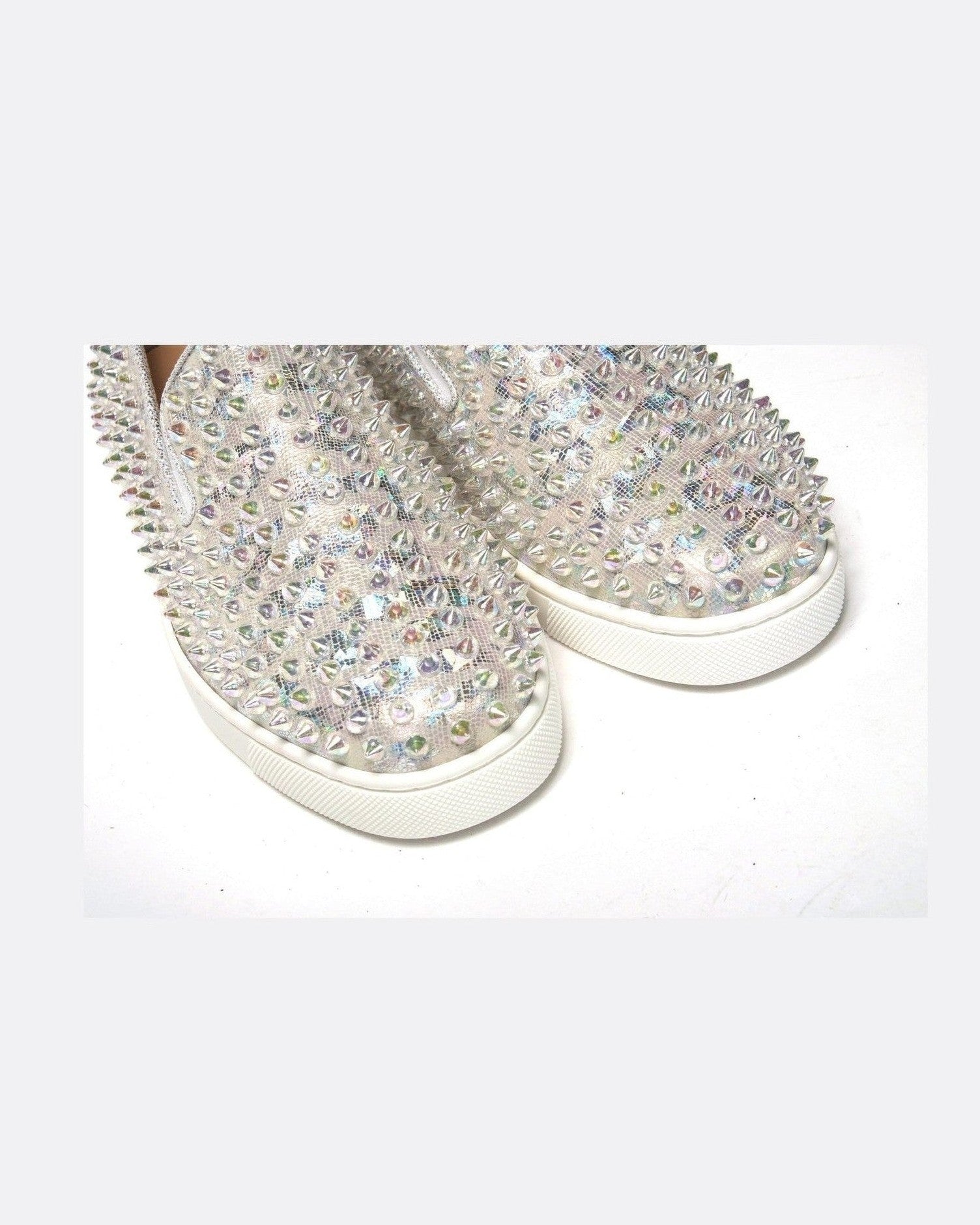 Christian Louboutin Ab/ Ab Roller Boat Woman Flat White Clear Sneaker Glam Steals