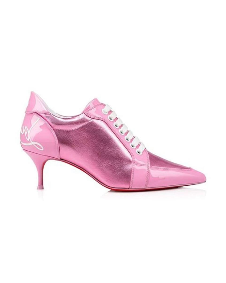 Christian Louboutin Lace Calfskin Up Heels