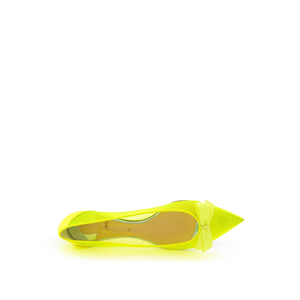 Christian Louboutin Yellow Mesh Sunshine Flat Elegance Glam Steals