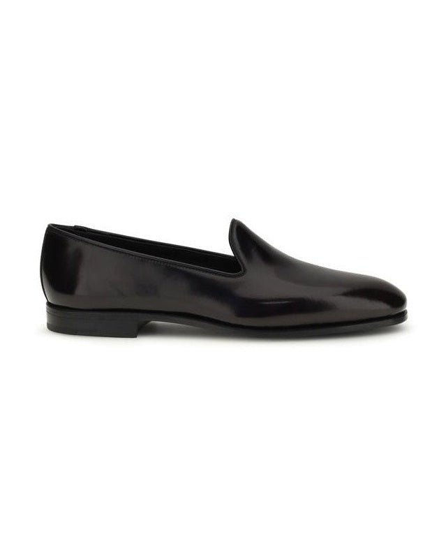 Church's Black Calf Leather Bos Taurus Slip On Loafers Glam Steals